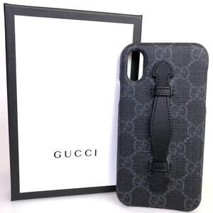#3210 GUCCI GG Black Supreme Canvas Apple iPhone Mini Case & Storage Box